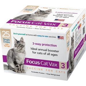 Durvet Focus Cat Vax 3 with Syringe Cat Vaccine, 1-dose