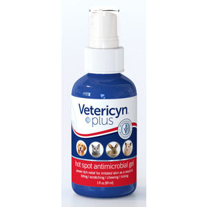 Vetericyn Plus Hot Spot Antimicrobial Gel for Pets, 3-oz