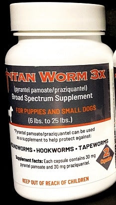 Titan Dog DeWormer Broad Spectrum Capsule Wormer Multi Sizes Available