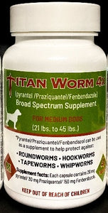 Titan Dog DeWormer Broad Spectrum Capsule Wormer Multi Sizes Available