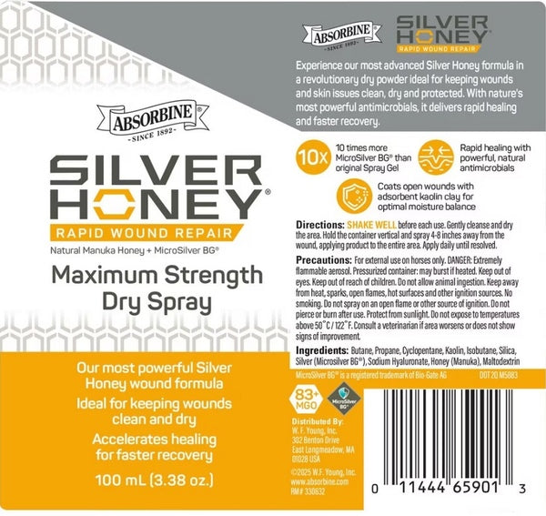 Silver Honey Dry Spray Rapid Skin Relief, 100ml canister