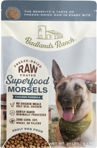 Badlands Ranch Superfood Chicken Complete Dog Food Raw Coated