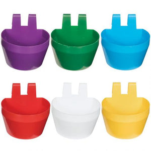 Abby Cage Cup Multi Color feeder for rabbits, chickens, ducks