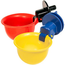 Poultry Bowl Drinker red/black or Yellow/blue gravity auto fill PKG 3
