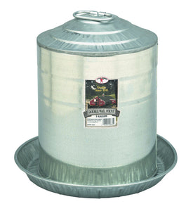 Miller Little Giant Metal Double Wall Poultry Fountain, 5-gallon
