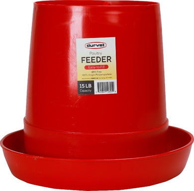 Durvet Poultry 15lb Feeder Chicken Feeder