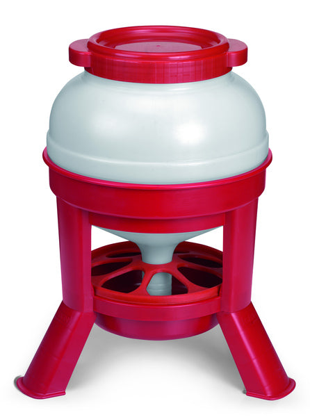 Miller Little Giant Plastic Dome Poultry Feeder 35 lb (red)