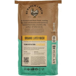 Organic Scratch and Peck Chicken  Layer Mash 40lb bag