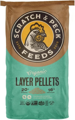 Organic Scratch and Peck Layer Pellet 40lb bag