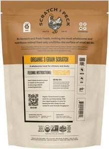 Scratch & Peck Organic 3 Grain Scratch 10 lb bag