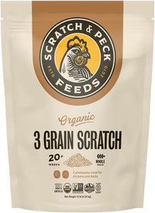 Scratch & Peck Organic 3 Grain Scratch 10 lb bag