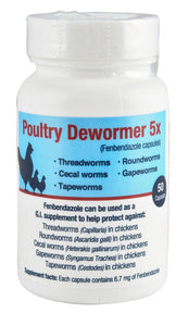 Poultry Dewormer 5X (50 Capsules)