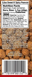 Mascot Pecan - Sweet-n-Spicy Peanuts Grab and Go Bag