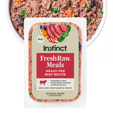 Instict Grass Fed Beef Raw Fresh Meals Dog and Cat