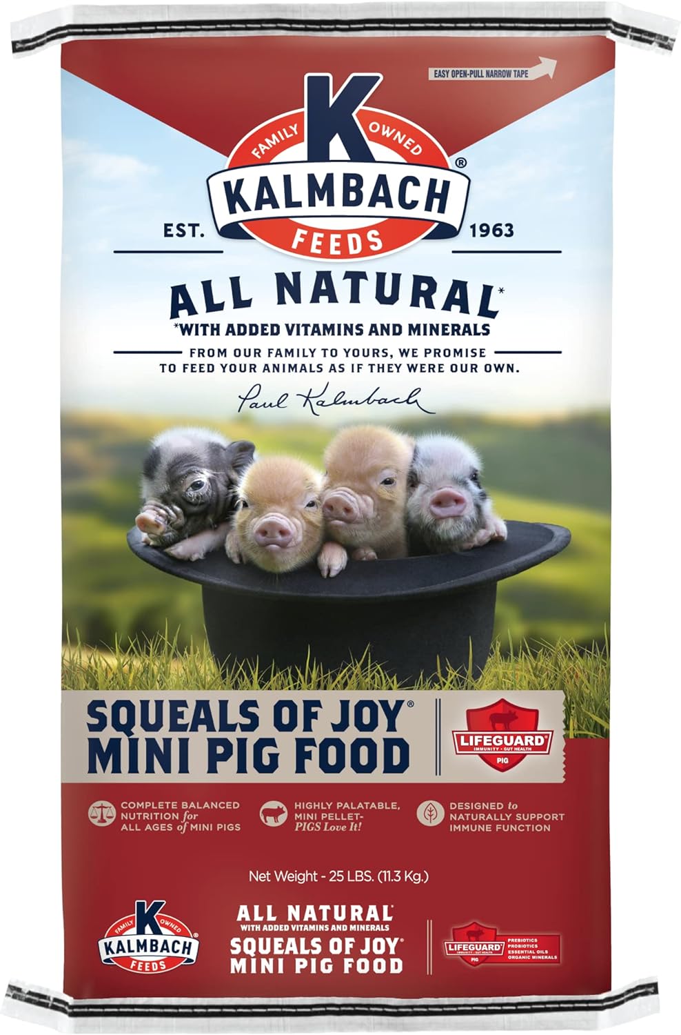 Kalmbach Feeds Squeals of Joy Mini Pig Food, 25 lb