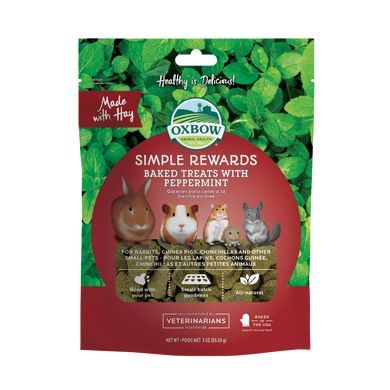 Oxbow Simple Rewards Peppermint Baked Treat 3-oz