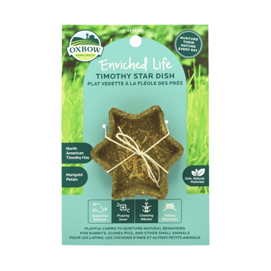 Oxbow Elife Timothy Star Dish Small Animal Chew Toy