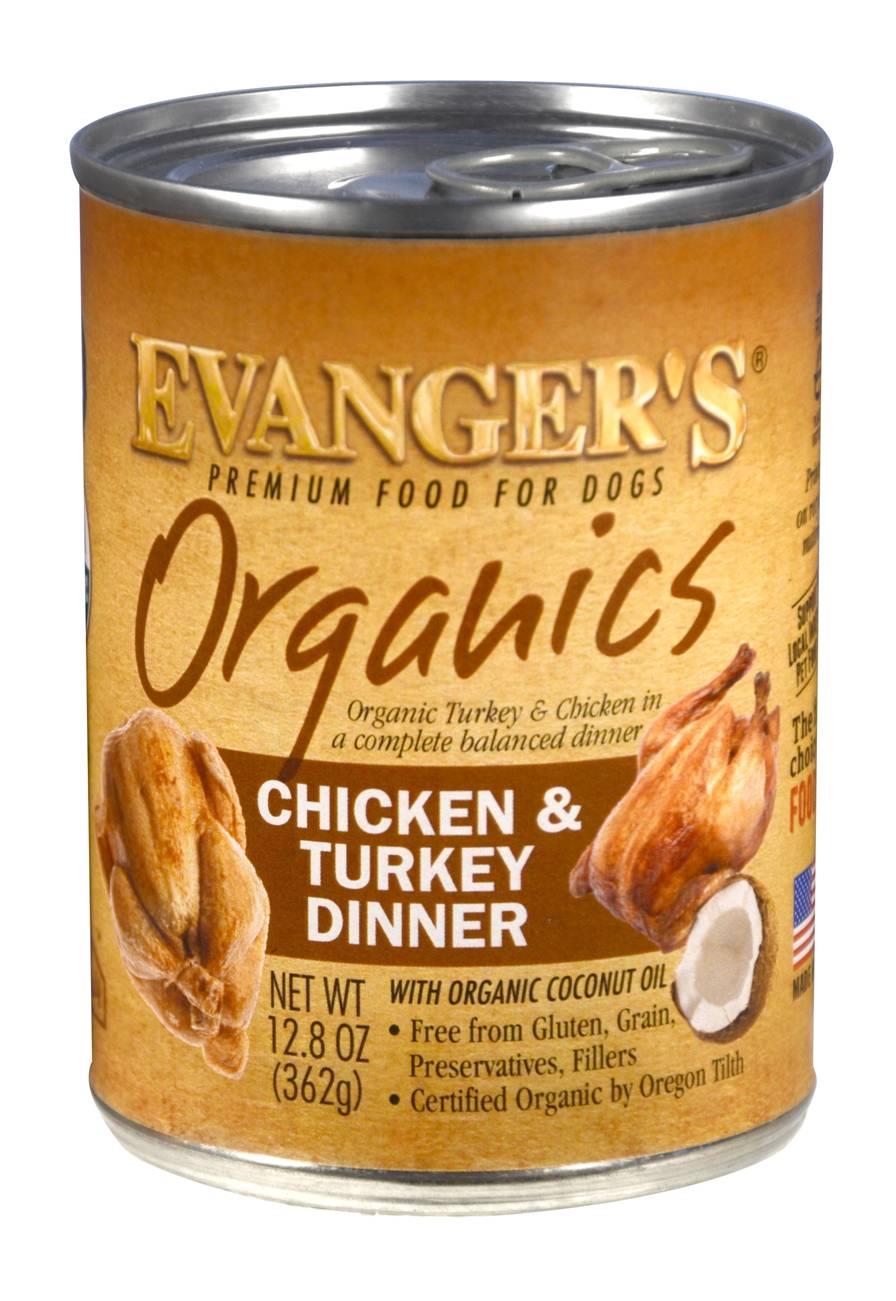 Evangers Organics Chicken & Turkey Dinner Dog Food 12.5 oz