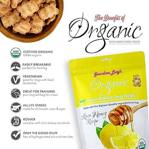 Grandma Lucy's Organic Lemon Honey Oven Baked Dog Treats, 14-oz