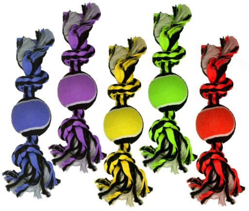 Multipet Nuts for Knots 2 Knot Rope Tennis Ball Toy 10