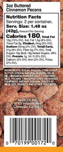 Mascot Pecan - Buttered Cinnamon Pecans Grab and Go Bag