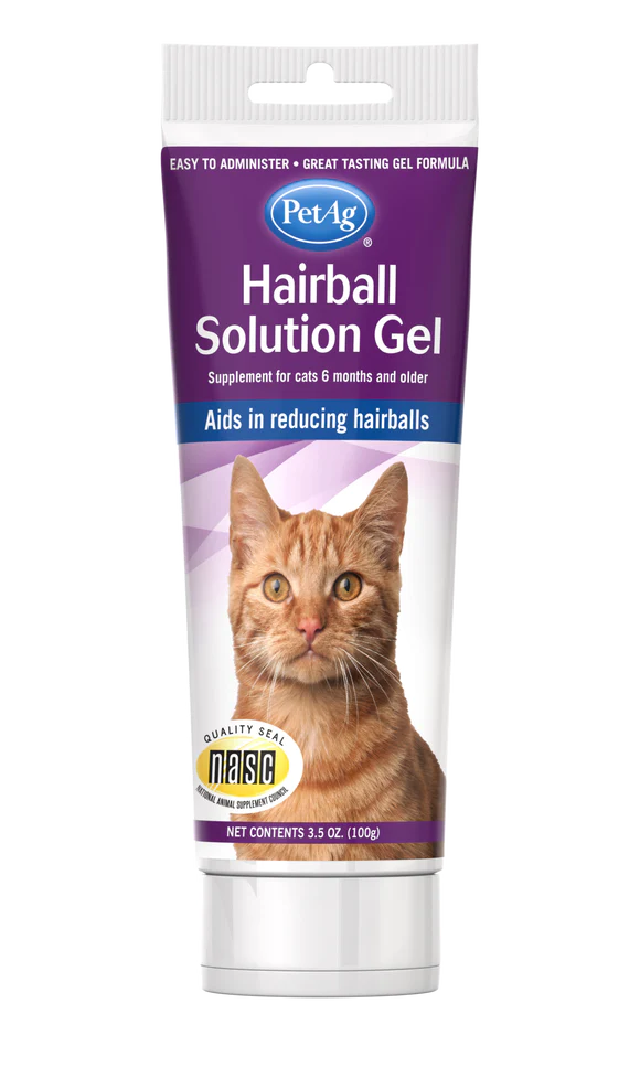 PetAg Hairball Solution Gel Cat Supplement, 3.5-oz