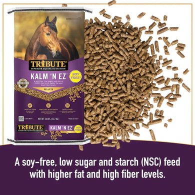 Tribute Kalm 'N EZ® Pellet, Low NSC soy free 50lb bag