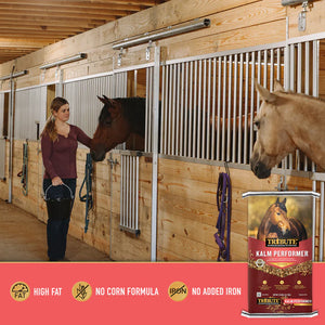 Kalm Performer®, Textured, High Fat Equine Horse Feed 50lb bag