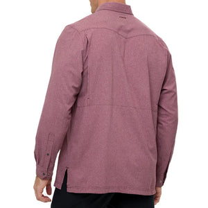 GameGuard Maroon Pearl Snap Long Sleeve Shirt
