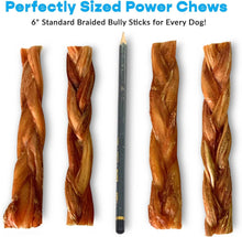 6" Braided Bully Chew Odor Free USA Sourced Highly Digestible