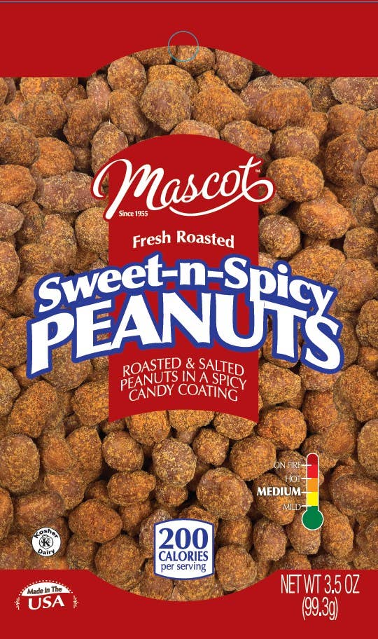 Mascot Pecan - Sweet-n-Spicy Peanuts Grab and Go Bag