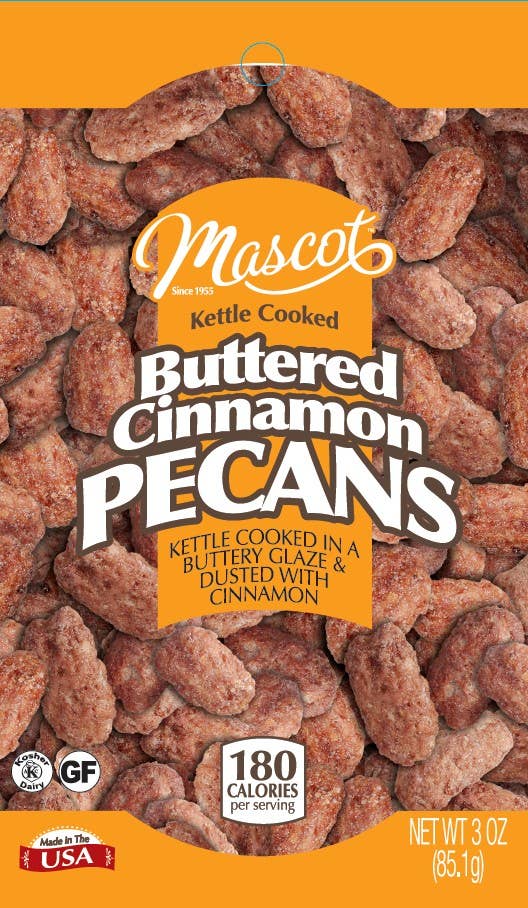 Mascot Pecan - Buttered Cinnamon Pecans Grab and Go Bag