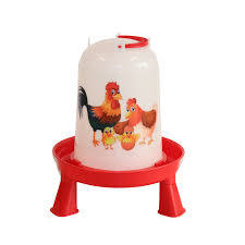 Poultry Waterer 3Qt Illustrated Chicken Waterer with Feet