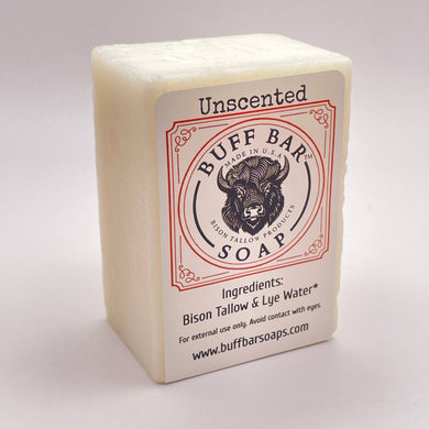 Big Crazy Buffalo - Unscented Bison Tallow Soap Bar - 4 oz