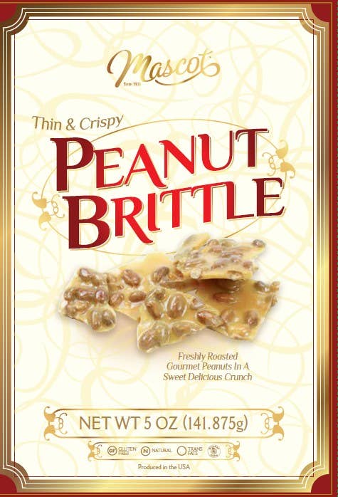 Mascot Pecan - Thin & Crispy Peanut Brittle - 12 Count Display