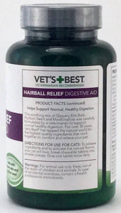 Vet's Best Hairball Relief Digestive Aid Cat Supplement, 60 count