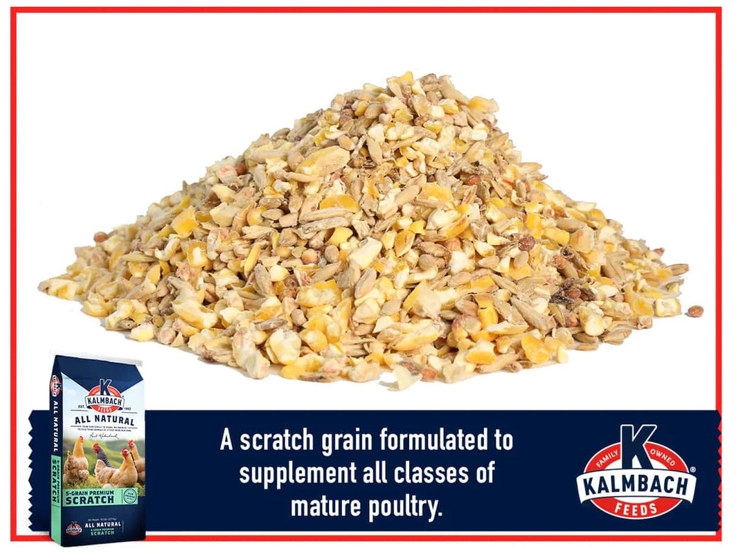 Kalmbach Feeds All Natural 5-Grain Premium Scratch Chicken Feed 50lb
