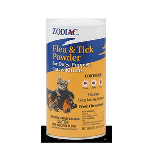 Zodiac Flea & Tick Powder for Dogs, Puppies, Cats & Kittens, 6-oz