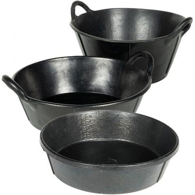 Rubber Livestock Feeding Pans Multiple Styles with or without handles