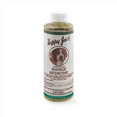Happy Jack Sarcoptic Mange Medicine for Dogs & Horses, 8-oz