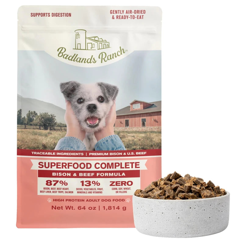 Badlands Ranch Complete Air Dried Superfood Bison & Beef Dog 64 oz