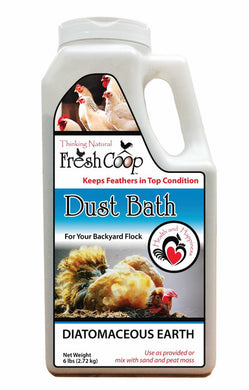 FRESH COOP DUST BATH 6LB Chicken Dusting Keeps Feathers fresh & Bugs Away