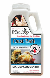 FRESH COOP DUST BATH 6LB Chicken Dusting Keeps Feathers fresh & Bugs Away