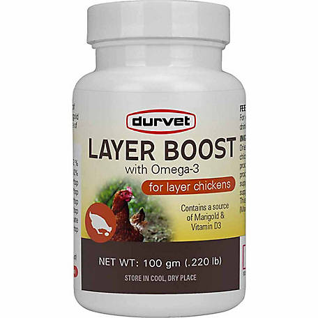 Durvet Layer Boost Omega 3 Poultry Supplement 100 g bottle