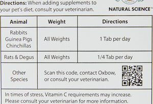 Oxbow Natural Science Vitamin C Small Animal Supplement