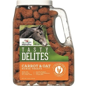 TASTY DELITES CARROT & OAT HORSE TREATS 3-LB